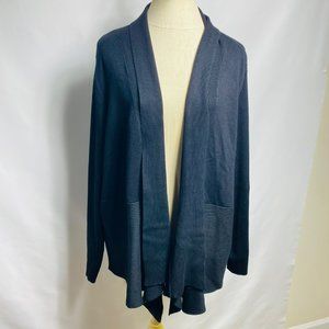 AVON women knit open cardigan size 3X/3T (26W-28W) black NWT